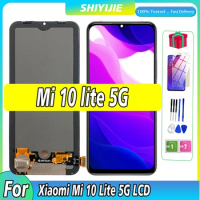 High quality LCD For Xiaomi Mi10 Lite Lcd Display Touch Digitizer Screen For Mi 10 Lite 5G Lcd M2002J9G Assembly Replacement