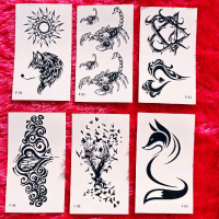 5 pcs gambar tato temporer kode v keren terbaru