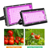 50W 100W 200W LED Grow Light 220V Phyto Lamp Waterproof Phytolamp Full Spectrum Plant Light Phytolamp for Home Plants Growbox