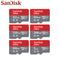 SanDisk Micro SD Card Ultra 512GB 1TB Flash Card 256GB 32GB Class10 128GB A1 U1 Adapter Original SD Memory Card for Tablet Phone