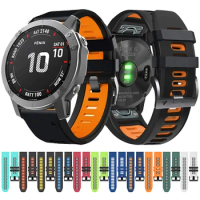 22 26MM Silicone Strap For Garmin Fenix 6X Pro/7X/5X Plus/Tactix 7 Pro Replacement Bands For Forerunner 965 955 945 935 Bracelet