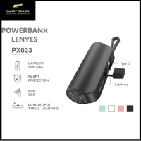 LENYES PX023 5000mAh Mini Powerbank 2 Conector Options With Stand Of Power Bank Lenyes Powerbank Min