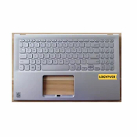 US Laptop Keyboard For ASUS VivoBook 15 X512 V5000F V5000D V5000J English Silver Backlit with Palmrest Upper Cover