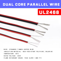 Dây đôi UL2468 30AWG đến 16AWG dây song song dây điện tử dây mềm thân thiện với môi trường chống chá
