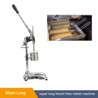 30cm Super Long French Fries Maker Potato Noodle Chips Maker Machine Special Extruder Tool Manual Dough Press Stainless Steel