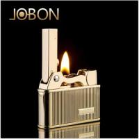 Jobon Movie Model Gasoline Oil Lighter Press Automatic Ignition Metal Windproof Vintage Retro Cigarettes Men's Smoking Gift