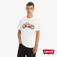 【LEVIS 官方旗艦】男款 寬鬆版短袖T恤 / 重機摩托車圖案 人氣新品 16143-1463