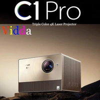 Vidda C1 Pro Triple Color 4K Laser Projector 2350 Ansi Lumens 3D Android Cinema Proyector For Home Theater 240Hz Refresh Rate