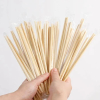 50 Pairs of Disposable Chopsticks Independent Packaging Chinese Bamboo Chopsticks Party Portable Convenient Fast Food TMZ