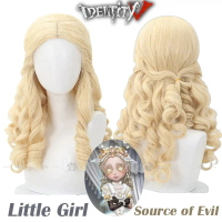 Identity V Little Girl Cosplay Wig Memory Alice DeRoss Source Evil Long Curly Platinum Blonde Wig He