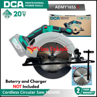 Mesin Gergaji Baterai 20V Circular Saw Cordless Brushless DCA ADMY165