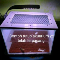 Tutup akuarium jaring plastik HDPE ukuran 40x30