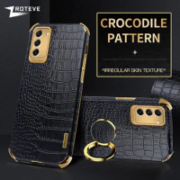 S23 Case ZROTEVE Crocodile Pattern Leather Cover For Samsung Galaxy S22 S21 Ultra S20 FE Note 20 9 10 Lite Note20 S10 Plus Cases