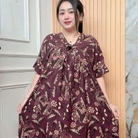 BatikKM X JURAGAN DASTER AMARA Busui Friendly Bahan Rayon Adem Pakai Resleting Panjang Cantik Elegan
