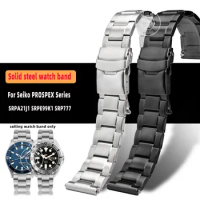 High Qualit Solid steel watchband For Seiko PROSPEX Series abalone SRPA21J1 SRPE99K1 SRP777 SRPC25 773 Men's watches accessories