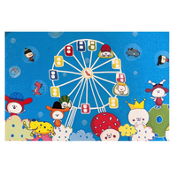 【仲夏周年慶】兒童新樂園明信片B-旋轉泡泡樂/遊樂園/MILU