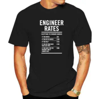 Engineer Labor Rates Print Men's T Shirts Funny Short Sleeve Fathers Day Dad Gift T-Shirt Male Tops Tee Cotton Summer Clothes