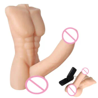 Realistic Dildo Vibrator Toy Male Torso For Women Vaginal Vibration Stimulate Buttplug Female Masturbator Doll Adult Sex Product