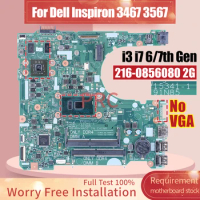 15341-1 For Dell Inspiron 3467 3567 Laptop Motherboard i3 i7 6/7th Gen 216-0856080 2G 0WKT3Y 0GFW7T Notebook Mainboard