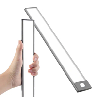 【3入組】WEIBO可調光磁吸LED紅外線感應燈LI3360L 32.3CM(USB充電 三色調光 櫥櫃燈 緊急照明 小夜燈)