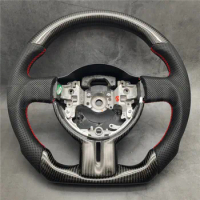 Racing Cuatomized Carbon Fiber Sports Steering Wheel Alcantara Leather Compatible for SUBARU BRZ Toyota 86 2013-2014