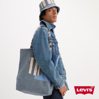 Levis 男女同款 手提、肩背兩用丹寧托特包 / 單寧拼接