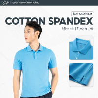 Áo polo nam thoáng khí Cotton trơn thanh lịch nam tính - ONOFF 18TP23S079