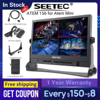 SEETEC ATEM156 15.6 Inch Live Streaming Broadcast Director Monitor with 4 HDMI-compatible Input Output Display for ATEM Mini
