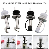 Pourer Wine Liquor Whisky Stainless Steel Oil Bottle Pourer Cap Spout Stopper Mouth Dispenser Bartender Kitchen Bar Tools