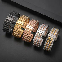 Stainless Steel Watch band Strap Bracelet Watchband Wristband Butterfly Black Silver Rose Gold 18mm 20mm 21 22mm 24mm