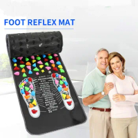 Reflexology Stone Foot Acupressure Massage Mat Pain Relief Feet Walk Massager Walk Stone Foot Massage Mat Pad Foot Spa Massager
