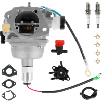 Carburetor Kit Compatible with 22 HP 23 HP 24 HP 25 HP 26 HP Alloy Carburetor Carb Kit with Fuel Filter Valve Switch Adjustable