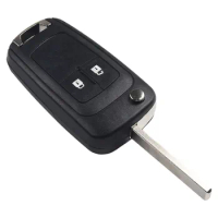 Car 2-button Folding Key Case Cover Folding Key Housing Black Key Shell Without Battery For Opel Zafira Mokka Karl Insignia