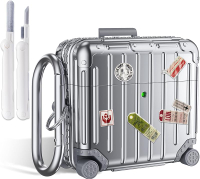 Compatible with Airpods 4 Case Cover 2024 Cute Fashion Suitcase Design for Airpods 4th Generation Ca