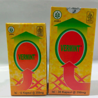 Vermint Kapsul 250mg Jamu Herbal Halal – Obat Cacing Alami (12 & 30 Kapsul)