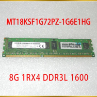 1Pcs For MT RAM 8GB 8G 1RX4 DDR3L 1600 PC3L-12800R Memory MT18KSF1G72PZ-1G6E1HG