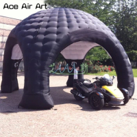 Black and White Dome Inflatable Igloo Balloon Higher Pop Up Igloo Gathering Event Station Workshop Trade Show Marquee for Sale
