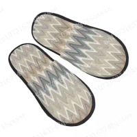Camouflage Zigzag House Slippers Women Soft Memory Foam Bohemian Geometric Slip On Hotel Slipper Shoes