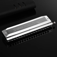 10/12/16 Holes Chromatic Harmonica C Tune Luxury Silver Professional Harmonica Musical Instruments Metal Instruments Mouth Harp