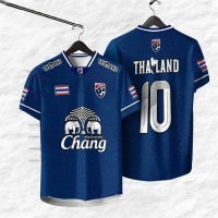 Kemeja Longgar Saiz Besar Lelaki, Sesuai untuk Pasukan Bola Sepak Thai, Nombor Pakaian No. Baju Suka