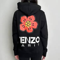 Hoodie KENZO PARIS BOKE POCKET BACK RED BLACK HOODIE 100% ORIGINAL L