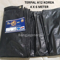 Terpal 4x6 Hitam A12 Korea Tutup Barang Truk Gelaran Atap Tenda Bisa digunakan kembali
