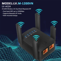 5G WIFI 1200M Router WIFI Extender Long Range 2.4G WiFi Repeater 5Ghz Repeater WIFI Booster Wi-Fi Signal Amplifier Access Point