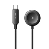 【AIDOGA艾迪伽】5W LQ MAG4181星航S系列Type-C to Apple Watch 全系列磁吸充電連接線1M