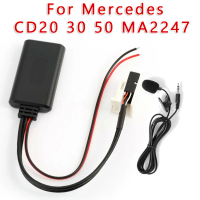 Penyesuai Audio, Kabel MIC Aux, dengan Mikrofon, untuk Mercedes W245 W203 W209