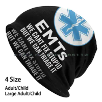 Funny Emts We Cant Fix Stupid Paramedic Graphic Beanies Knit Hat Healthcare Provider Surgeon Gear Nurse Ambulance Emt Gear