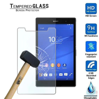 9H Anti-fingerprint Curved Edge Tempered Glass Film for Sony Xperia Z3 Tablet Compact 8.0" Tablet Protective Film