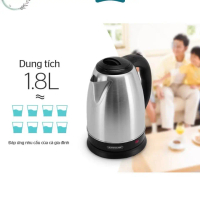 ￼Ấm siêu tốc inox 1.8L Sunhouse SHD1182
