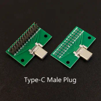 1PC USB C connector Male Double Row Straight Pin Adapter Connector Type-C PCB Welding Converter Test Board
