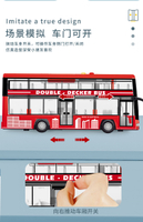 （HOT) Children's Double-Decker Bus Toy Car Boy School Bus Large Double Bus Bus Tram Model Gift